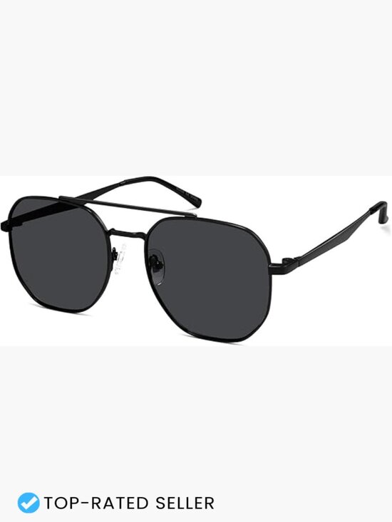 Retro Hexagon Aviator Sunglasses Classic Square UV400 Protection Shades main image 4